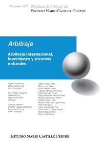 Caratula VOL 107 Arbitraje internacional, inversiones y recursos naturales