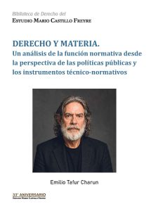 Caratula Derecho y Materia. Un análisis de la función normativa